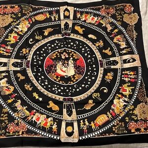 NWT Salvatore Ferragamo Delhi silk scarf Radha Krishna